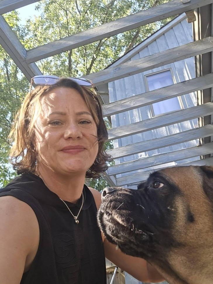 Amanda with her pets